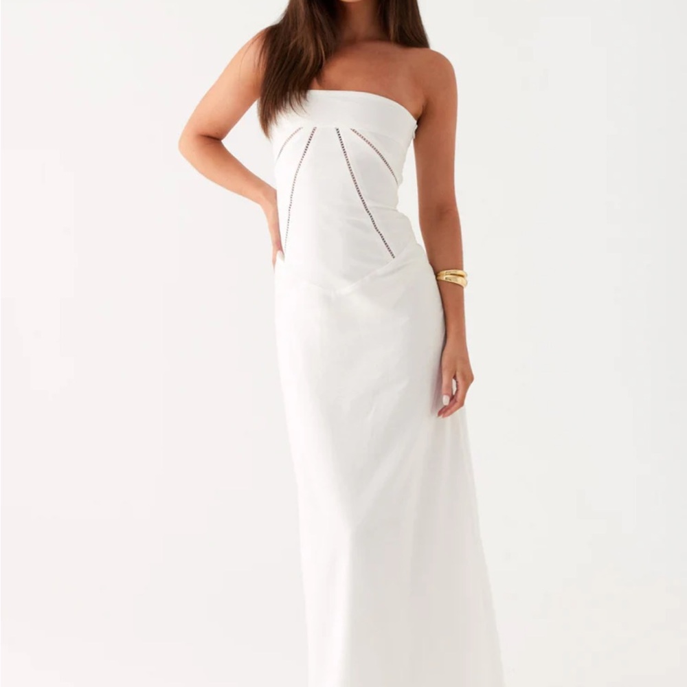 Peppermayo White Strapless Gown for Brides